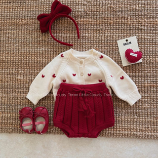  set áo len kèm quần bí cho bé set đồ mặc noel mặc tết cho bé gái áo len cadigan kèm quần cho bé gái bodysuit bé gái 