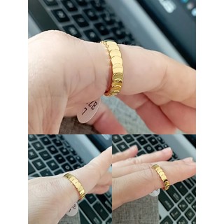 [GIÁ 1 CHIẾC] NHẪN TITAN MẠ VÀNG KHÔNG GỈ HỌA TIẾT VẢY CÁ