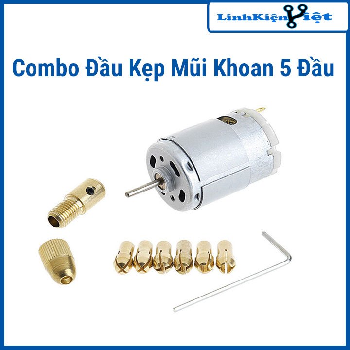 Combo Đầu Kẹp Mũi Khoan 5 Đầu