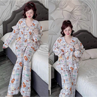 Đồ bộ Lụa mềm mịn 50-100kg mặc nhà dễ thương