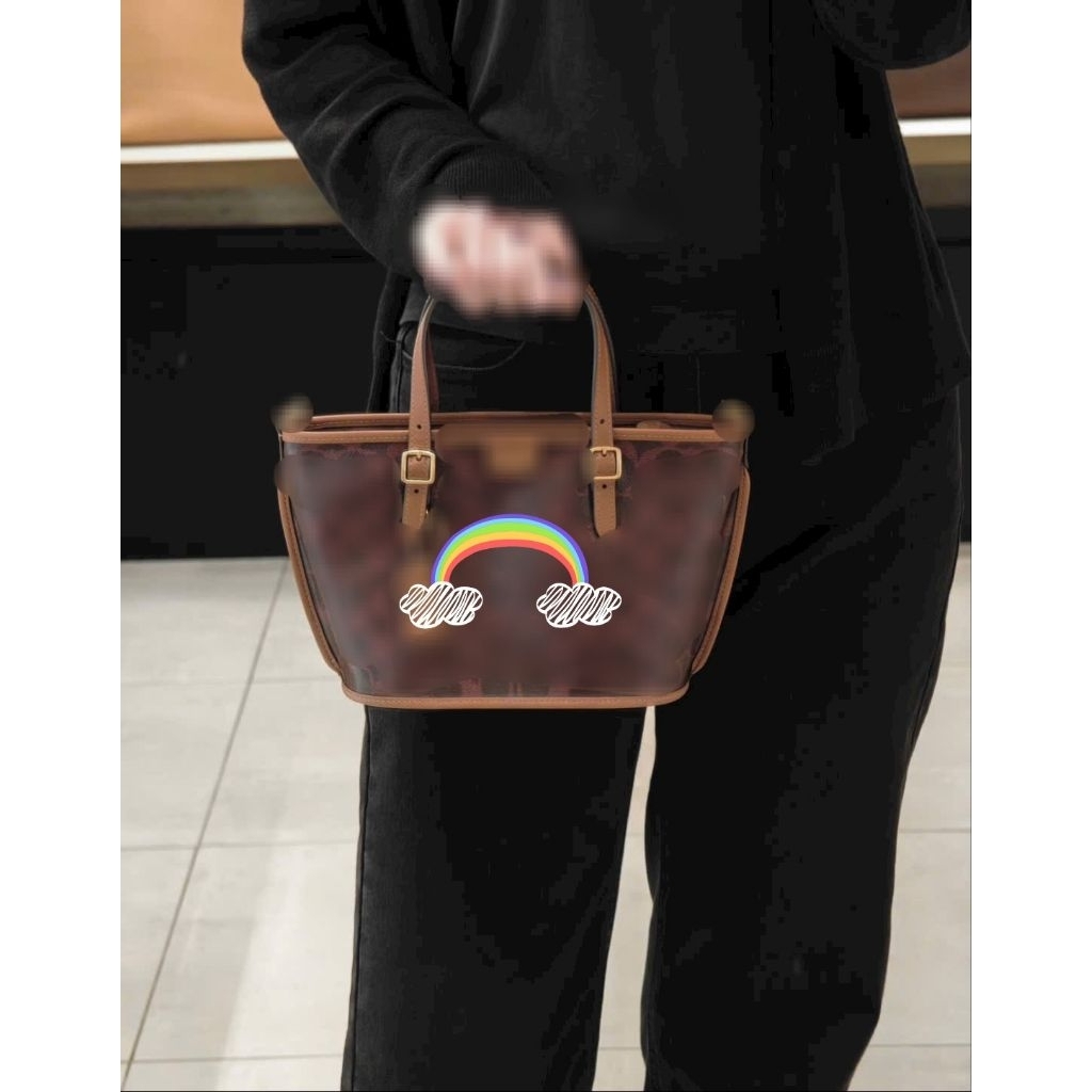 Brass/Maple Sable Taxi Tote Bag 21 dáng công sở