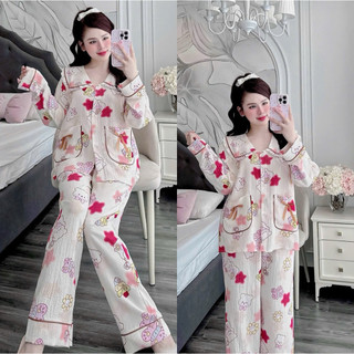 Đồ bộ Lụa mềm mịn 50-100kg mặc nhà dễ thương