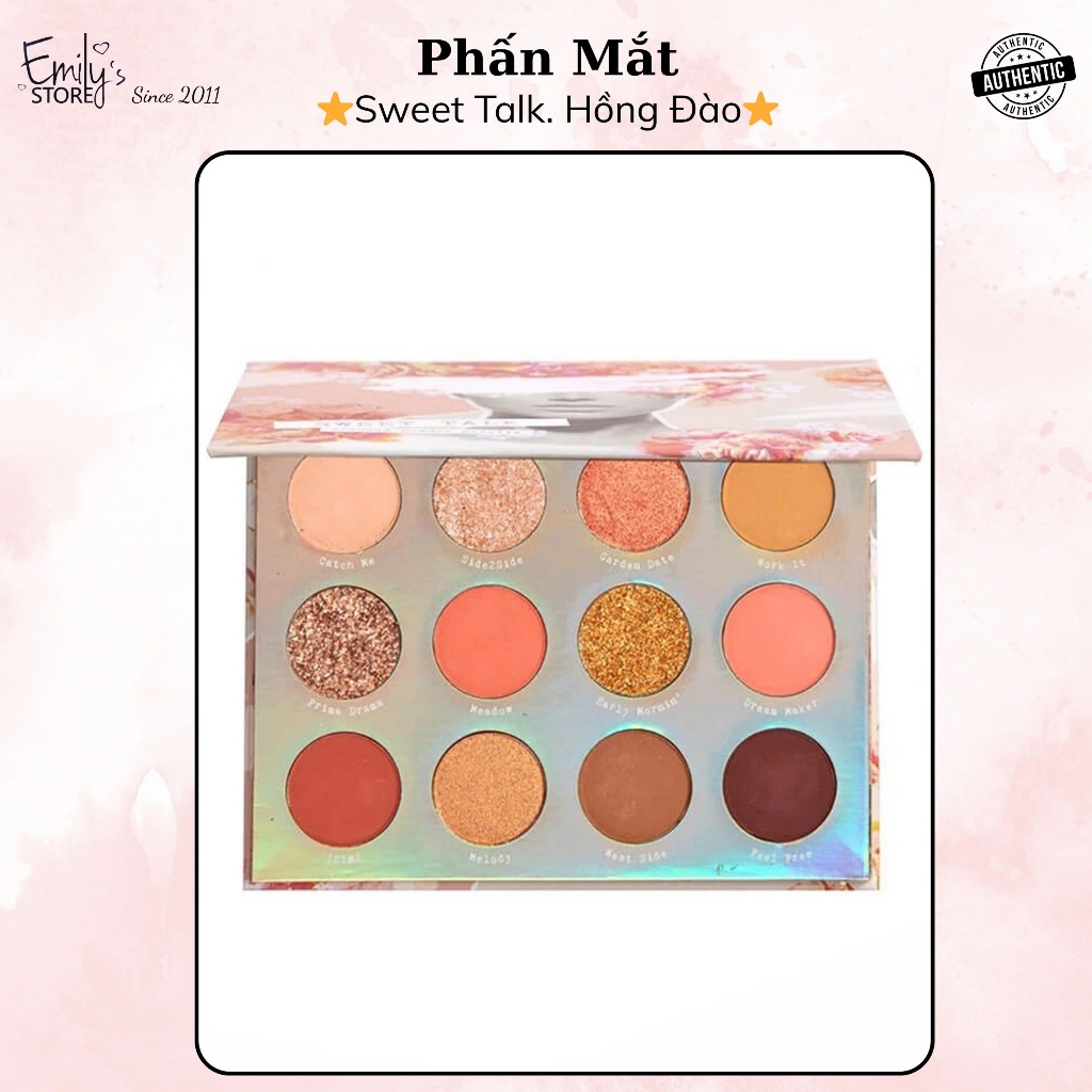Phấn Mắt Colourpop Sweet Talk Eyeshadow Palette. Màu Mắt, Bảng Mắt Hồng Đào, Ánh Nhũ Lấp Lánh