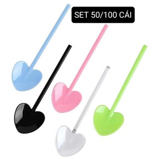 Set 50/100 Muỗng xẻng tim múc kem