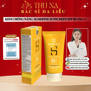  Kem Chống Nắng Sumdfine Sunscreen SPF 50+ PA+++ Chống Nắng Vật Lý Nâng Tone 50g - Hàng Công Ty 