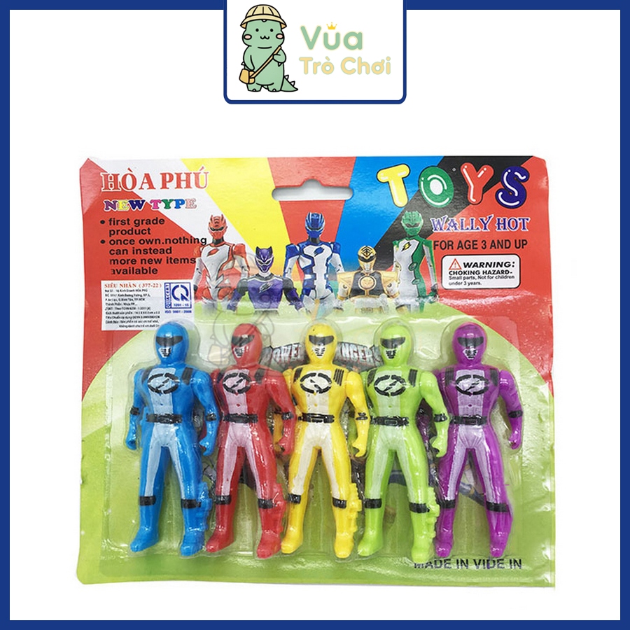 Vỉ Đồ Chơi 5 Anh Em Siêu Nhân Mini Bằng Nhựa Đồ Chơi Trẻ Em Nhập Vai Siêu Anh Hùng
