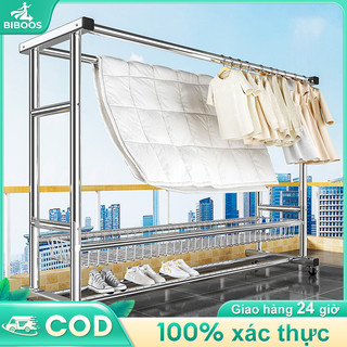 BIBOOS Kệ Treo Quần Áo Thẩm Mỹ Giá Treo Quần Áo Inox Di Sào Phơi Nhiều Mẫu Mã Móc Treo Quần Áo