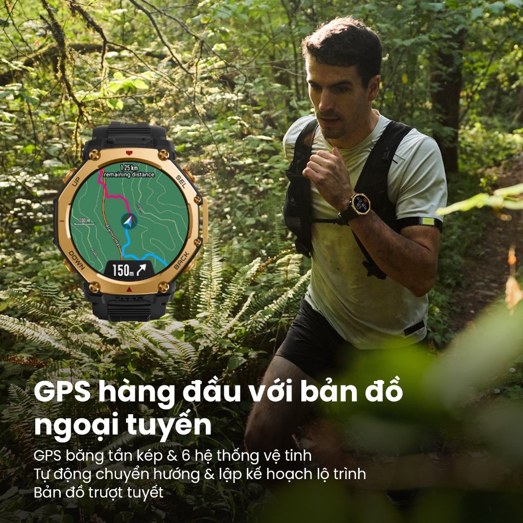 Đồng hồ thông minh Amazfit T-Rex 3 Pro | 48mm / 44mm | Viền Titanium Cấp Độ 5 | Bản Đồ Offline | GPS Chính Xác - BH 12th | BigBuy360 - bigbuy360.vn
