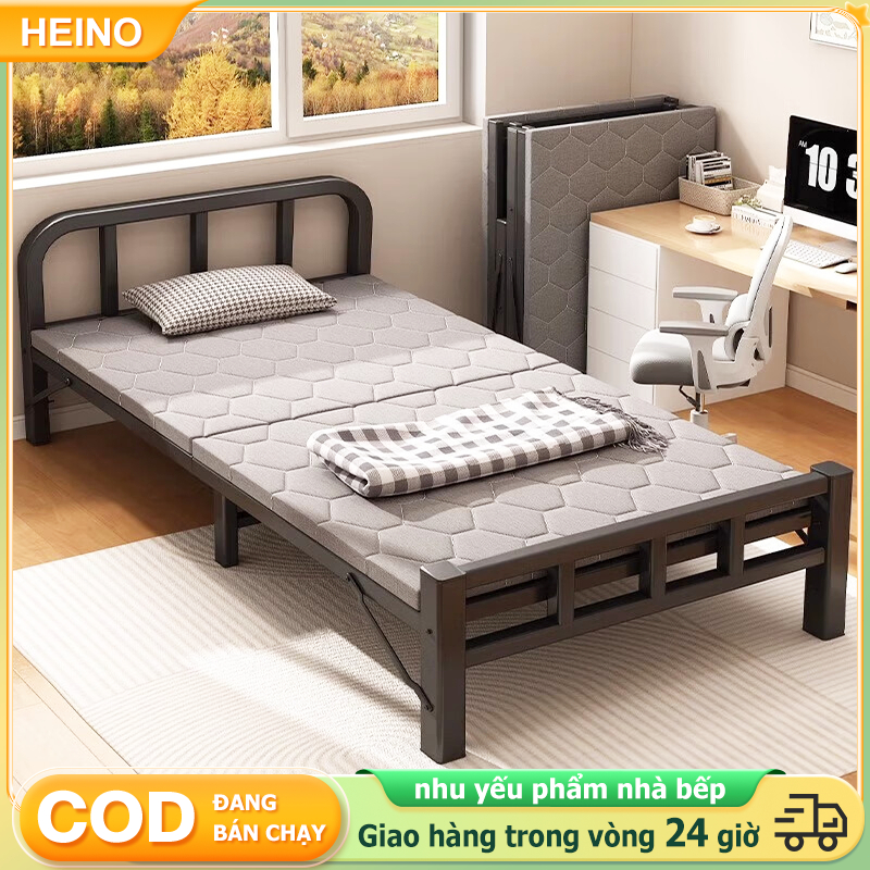HEINO Giường gấp hàng nhập khẩu Thoải Mái Êm Ái Khổ Lớn Văn Phòng Nhà Ở Giường ngủ đơn đôi 1m2