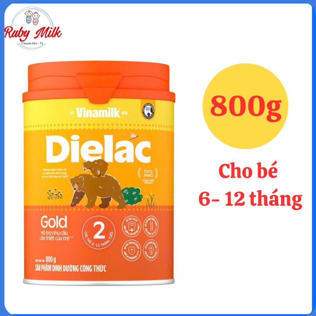 Sữa bột Dielac Alpha Gold 2 Lon 850g (cho bé từ 6 - 12 tháng tuổi) GIAO MẪU NGẨU NHIÊN