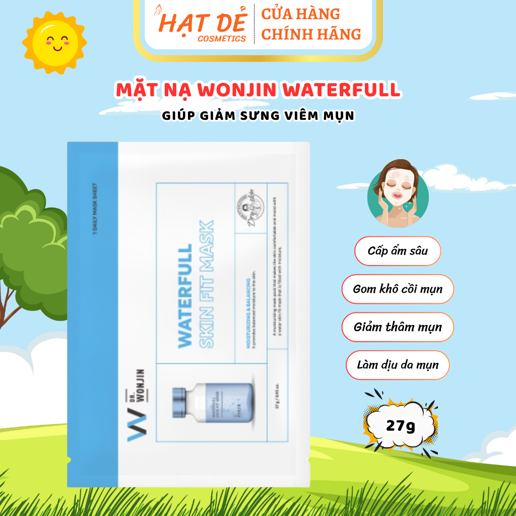 Mặt Nạ WonJin Waterfull Skin Fit Mask – Hỗ Trợ Dưỡng Ẩm & Làm Dịu Da 27g