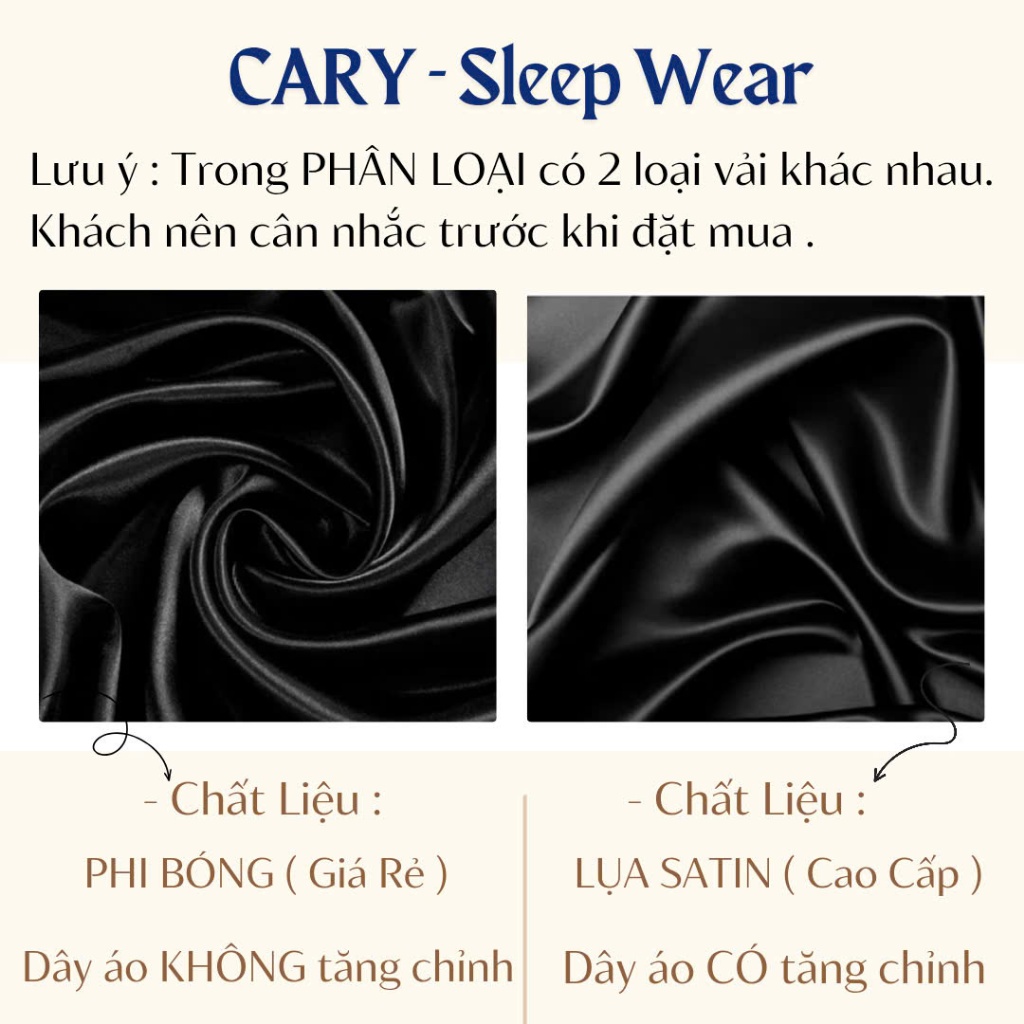 Váy ngủ sexy phối ren xẻ đồ ngủ phi lụa 2 dây mặc nhà gợi cảm CARY | BigBuy360 - bigbuy360.vn