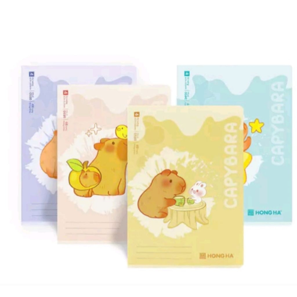 Lốc 5quyển/10 quyển vở 4 ô ly Hồng Hà 48 trang Capybana 0586 hình dễ thương ngộ ngĩnh