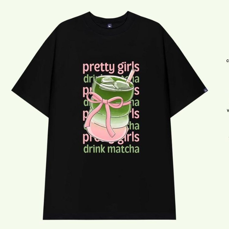 Áo Thun Unisex Form Rộng Tay Lỡ Cho Fan Matcha, Áo Phông Oversize Nam Nữ Cotton Đi Học Đi Chơi ut