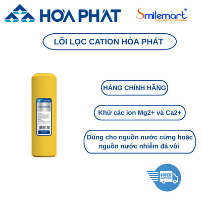 Lõi lọc Hòa Phát số 1, số 2, số 3, lõi cation (dùng cho nguồn nước cứng hoặc nguồn nước nhiễm đá vôi) - Hàng chính hãng.