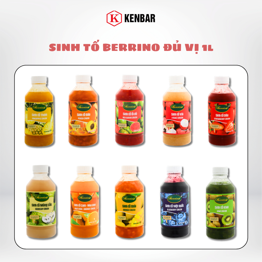 Sinh Tố BERRINO - 1L Hương Vị Trái Cây