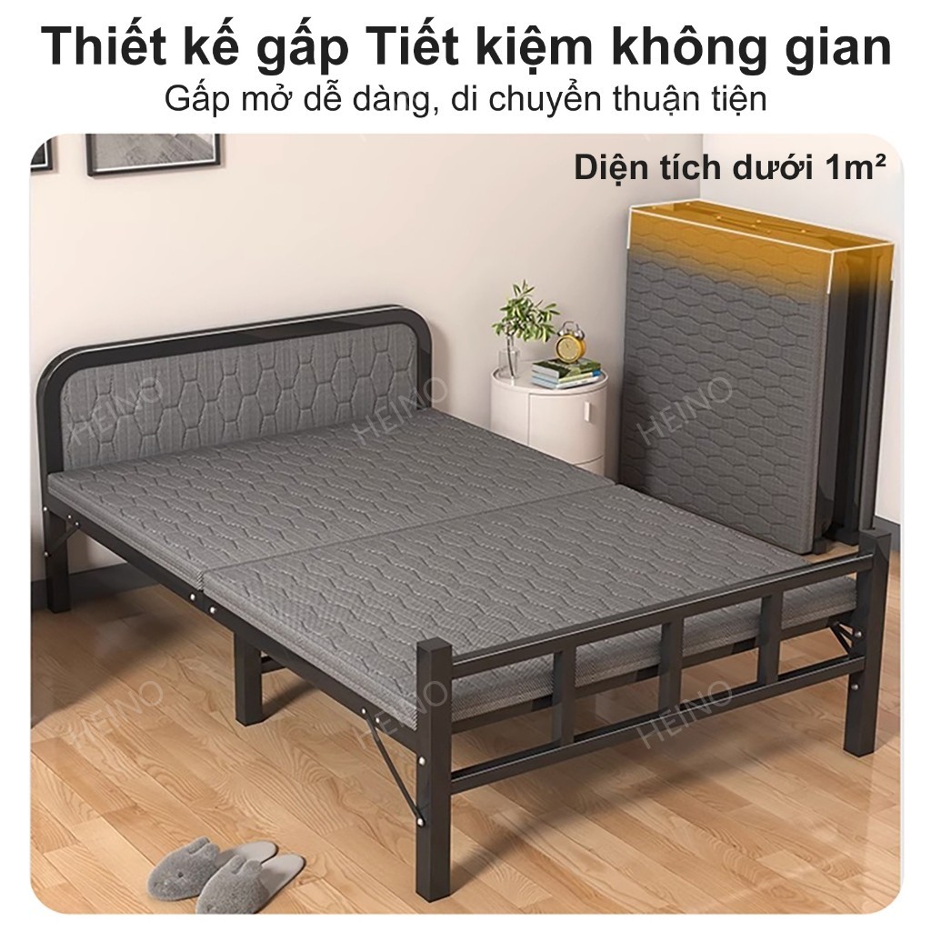 HEINO【HÀNG MỚI】Giường Gấp Khung Thép Đa Năng 400kg - Gấp Gọn Tiết Kiệm Diện Tích Dự Phòng Khách Tạm | BigBuy360 - bigbuy360.vn