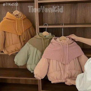  Quần áo bé gái Áo khoác phao cho bé 3 màu 10-27kg AK553 Tiểu Yến KID 