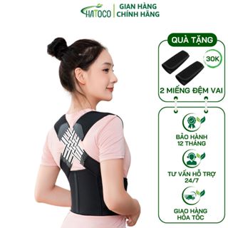  Đai Lưng Chống Gù Hatoco Cải Thiện Vóc Dáng Dây Đai Lưng Chống Gù Chất Liệu Co Giãn Thoáng Khí 