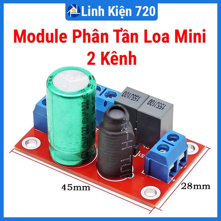 Module phân tần loa mini 2 kênh công suất 40W