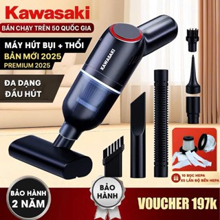 ( Bản Nâng Cấp 2025 )Máy hút bụi cầm tay mini PVL - KAWASAKI không dây, Lực hút 25.000Pa, Công suất 120w, Bảo hành 2 Năm