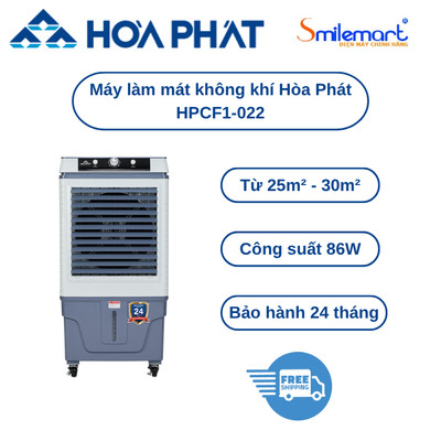 {Tặng 2 hộp đá khô} - Quạt điều hòa Hòa Phát HPCF1-022 dùng cho phòng từ 25-30m2- Bảo hành chính hãng 30 tháng