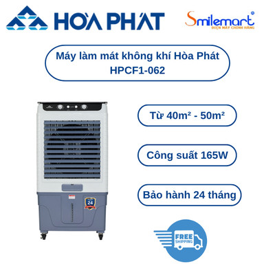 {Tặng 2 hộp đá khô} - Máy làm mát không khí Hòa Phát HPCF1-062 (dùng cho phòng 40-50m2) - Hàng chính hãng.
