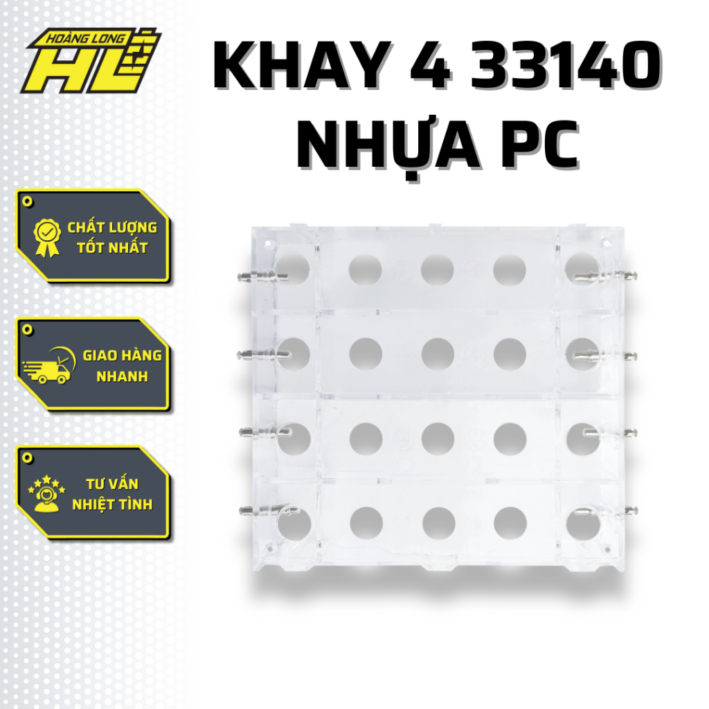 Khay Cân Bằng 33140  - 32140 Trong Suốt - Đã Có Chốt Đồng Mạ Niken ( Khay 4 Cell )