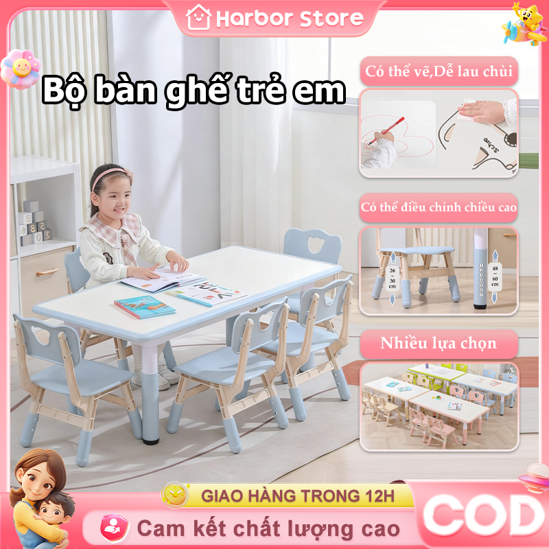 Bộ bàn ghế trẻ em,có thể nâng lên,Bảng vẽ trẻ em,bàn vẽ graffiti,Bàn Ghế Đa Năng Cho Bé,cho bé