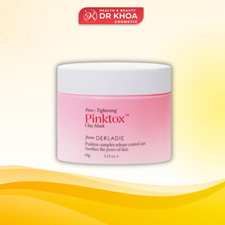  Mặt Nạ Đất Sét Hút Dầu Kiểm Soát Nhờn 12H Derladie Vegan Pink Clay Mask Deep Pore Tightening 60g 120g 