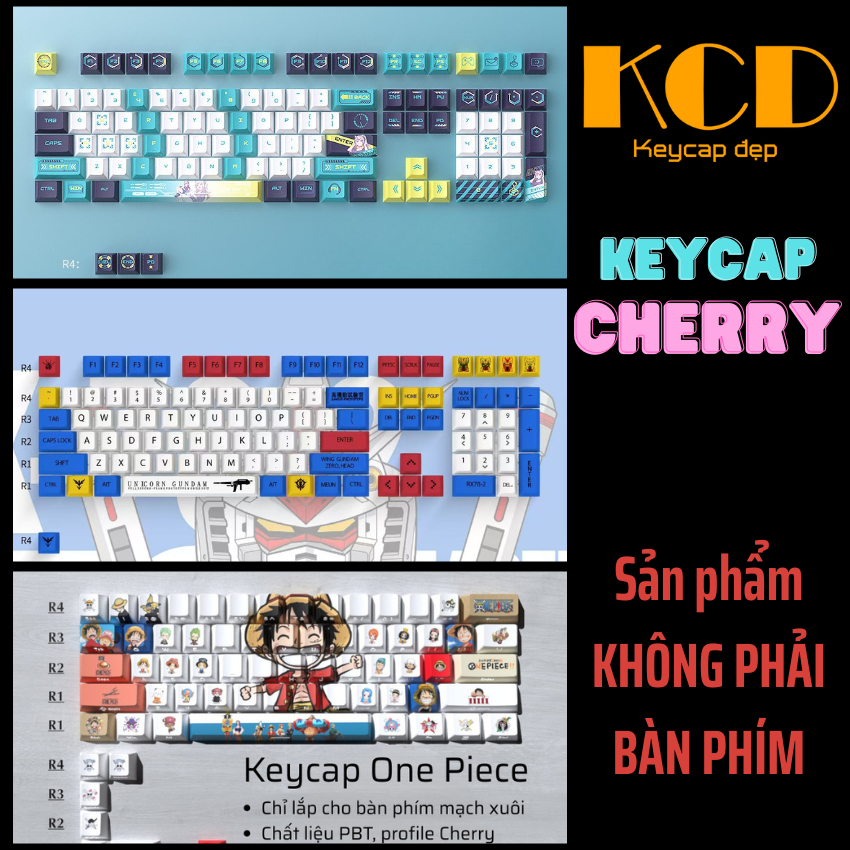 Bộ keycap PBT cho bàn phím cơ, Cherry, OEM, CSAx,... nhiều chủ đề Anime, Game Genshin Impact, tổng hợp,...