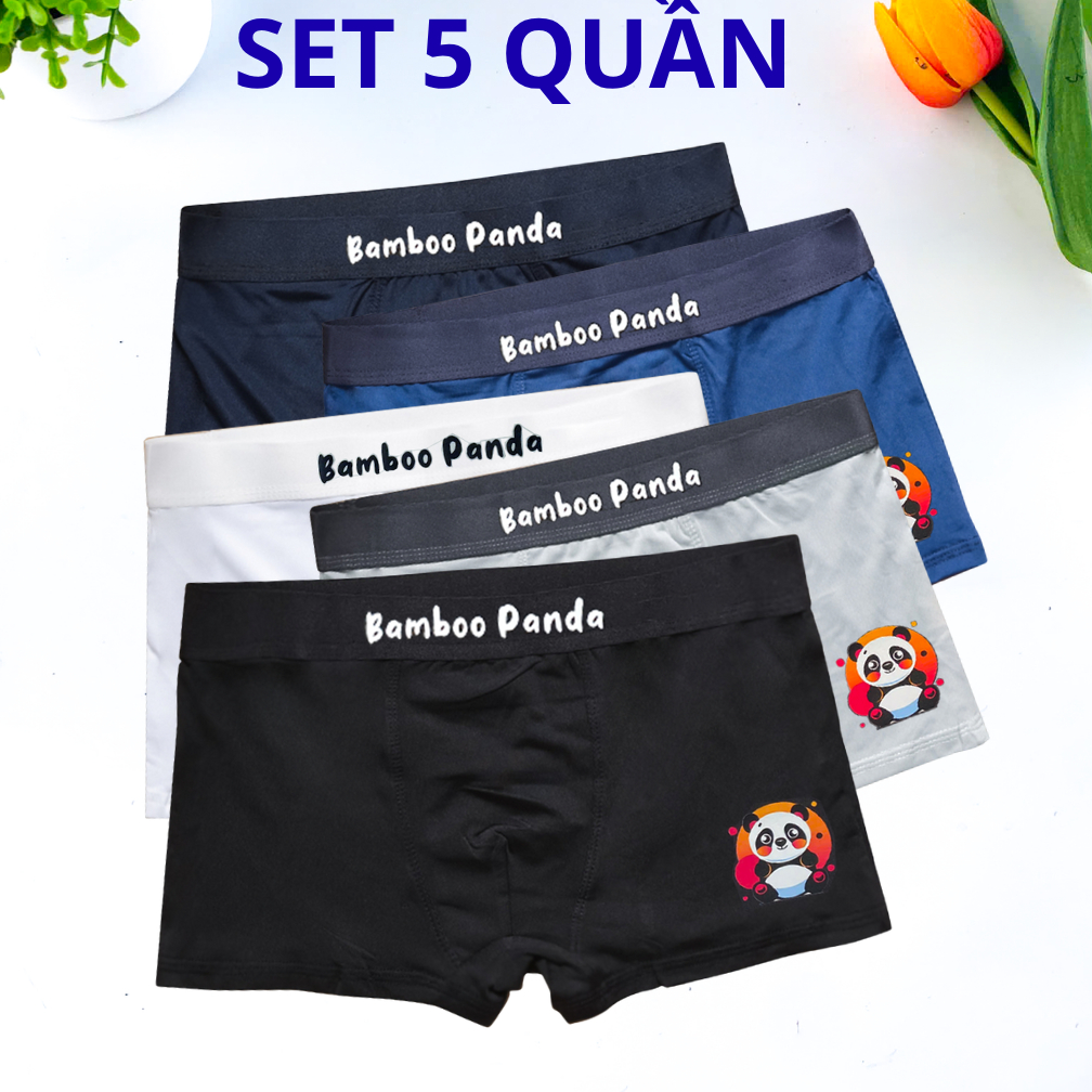 COMBO5 Sịp nam hoạt hình, quần lót bé trai Size 30-75 KG vải thun lạnh co dãn 4 chiều  mịn thấm hút