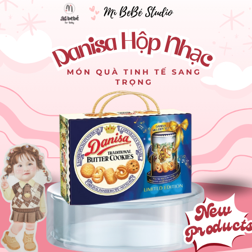 [PHIÊN BẢN GIỚI HẠN] Hộp Quà Bánh Quy Danisa Melody Hộp Nhạc 992G (Limited), Quà tặng Mẹ 20/10, 8/3,