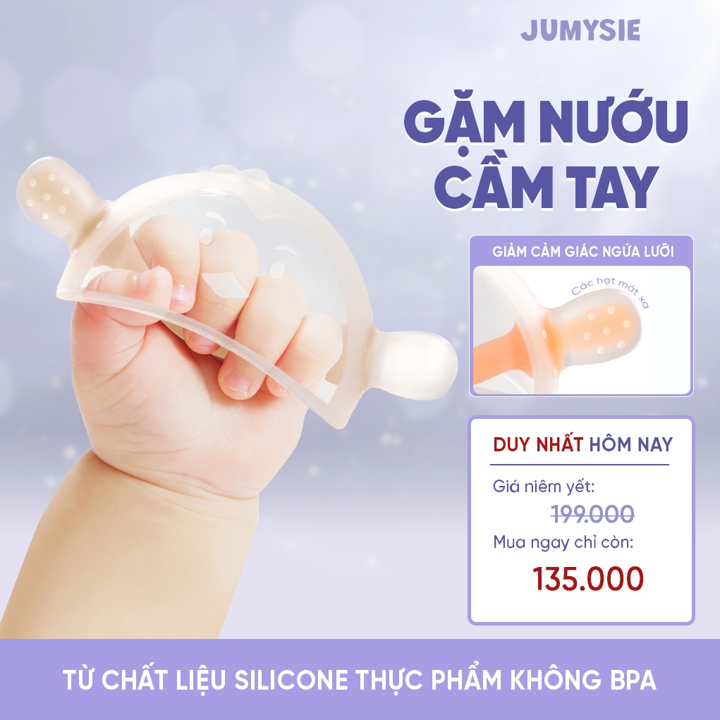  Gặm Nướu Cho Bé Cầm Tay Jumysie Silicone An Toàn Giảm Ngứa Lợi Cho Bé Mọc Răng Có Kèm Hộp Đựng 