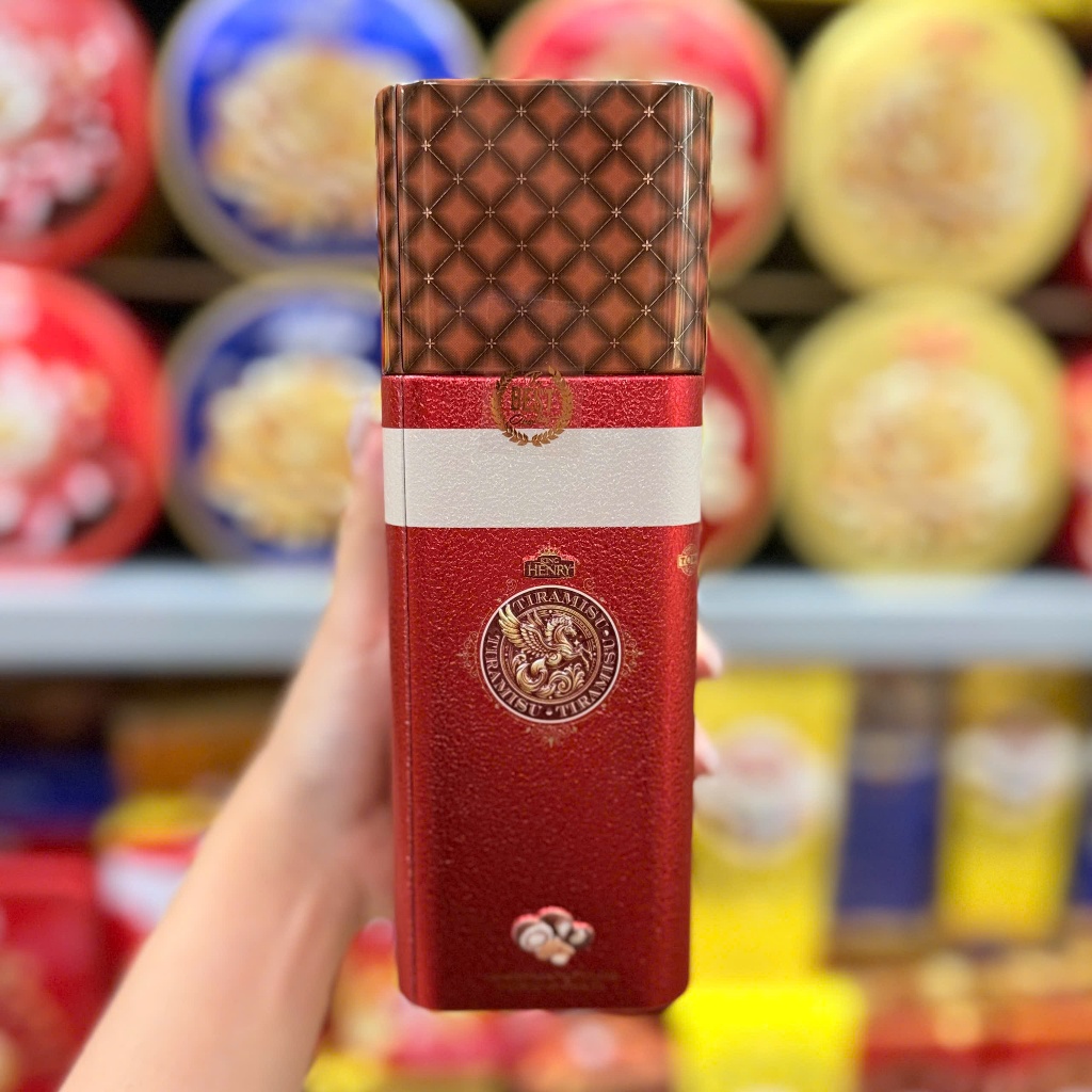Socola King Henry Tiramisu Hạnh Nhân, Hộp Thiếc Mã Đáo Thành Công 100g