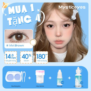   SALE COMBO 89K  1 Cặp Lens 6 Tháng Màu Nâu Đen Tự Nhiên 14.0-14.5mmTặng Nước Ngâm Nhỏ Mắt Khay Đựng Dụng Cụ Rửa Lens 