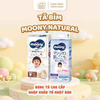 Bỉm Moony Natural cao cấp nhập khẩu chính hãng Unicharm đủ size cho bé