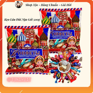  HOT Kẹo Socola Lâu Đài  Nga Mix Vị Hình Lâu Đài Gói 500gr 