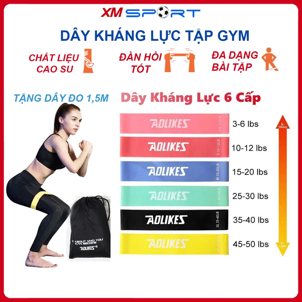 Dây Kháng Lực Tập Mông - Đùi , Dây Cao Su Kháng Lực , Dây Mini Band Aolikes