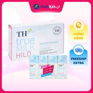  Thùng 48 hộp sữa tươi tiệt trùng TH true MILK Hilo không đường 180 ml  từ 1 tuổi  