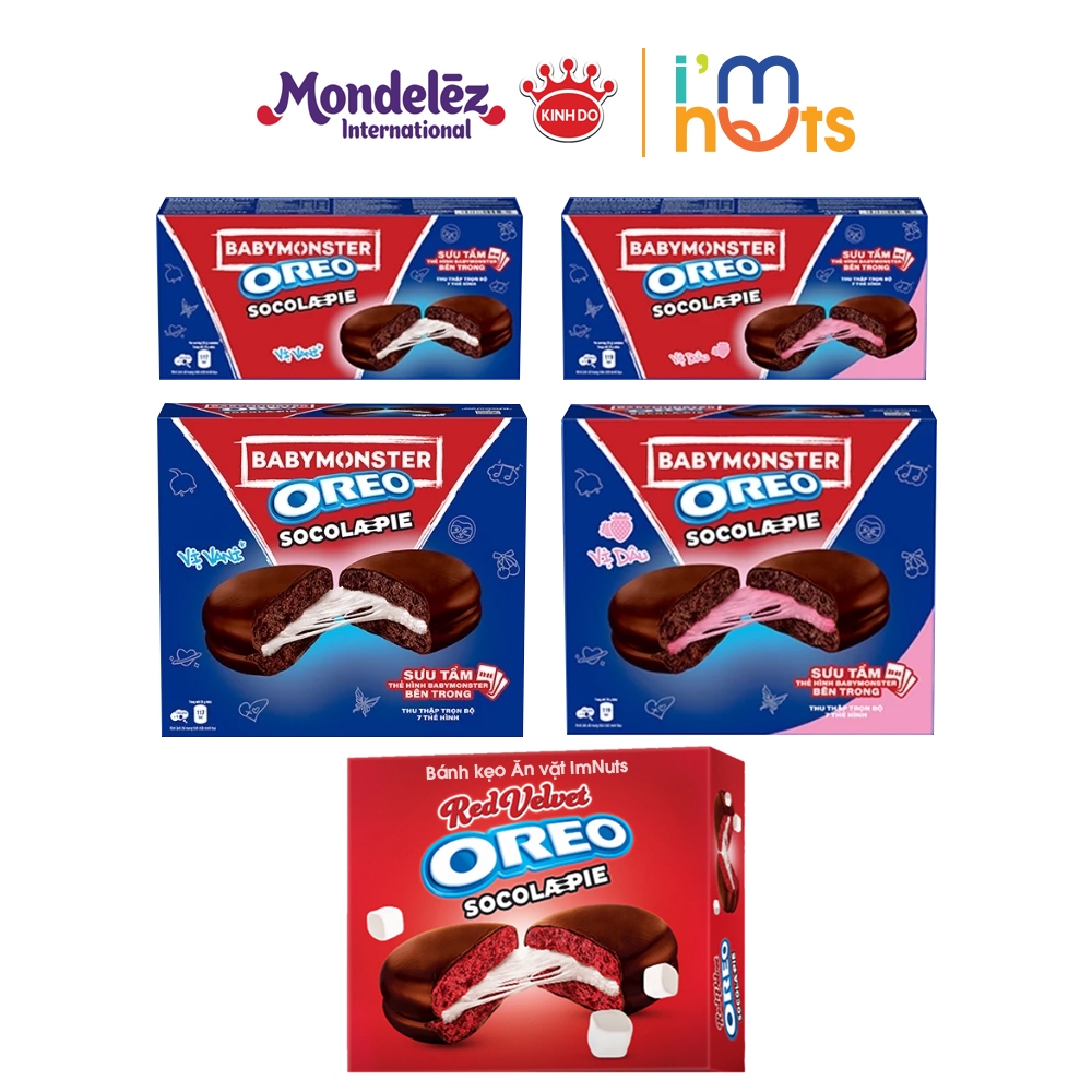  Bánh Oreo Socola Pie Đủ Vị Hộp Nhỏ Và Lớn 
