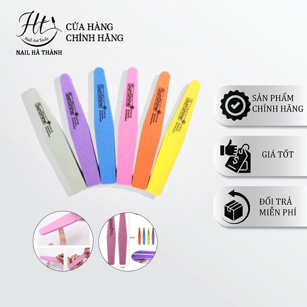 Phao dũa móng tay dài Sunshine, buffer phao dũa móng độ nhám 100/180