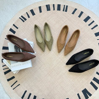   HÀNG SẴN  Giày mũi nhọn độn đế da lộn đan mẫu mới fenglida bst thu đông 2025 mã 833-3 