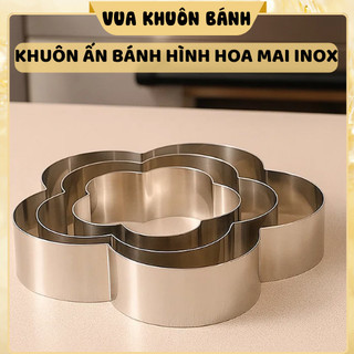  Khuôn Ấn Bánh Hình Hoa Mai Inox – Cắt Bánh Rau Câu Thạch Fondant – Độ Cao 5cm Nhiều Size 