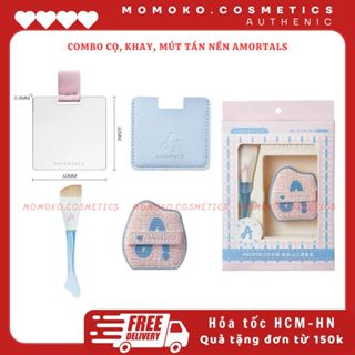   HỎA TỐC Amortals khay tán nền và cọ tán nền kèm mút tiên cá kèm bông mút AMORTALS lớp nền mỏng nhẹ 