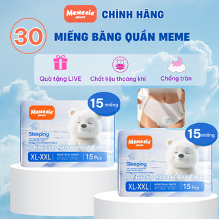 (Combo Gói 15 Miếng ) Quần băng vệ sinh, Quần lót kinh nguyệt Memeie Siêu thấm, chống tràn