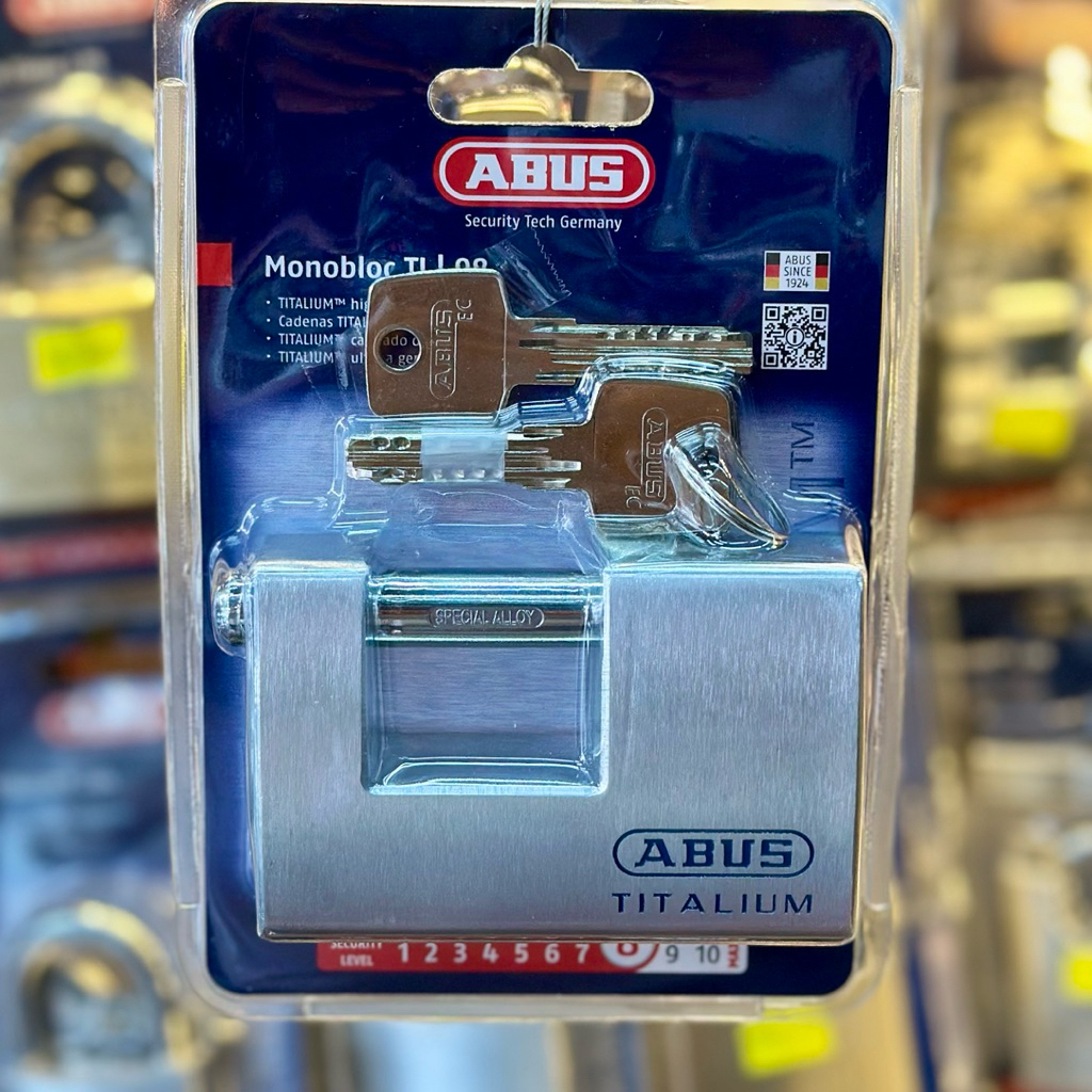 ABUS 98TI/90 KHÓA CẦU NGANG ABUS TITALIUM 90MM 98TI/90 CÓ 4 CHÌA VI TÍNH CAO CẤP