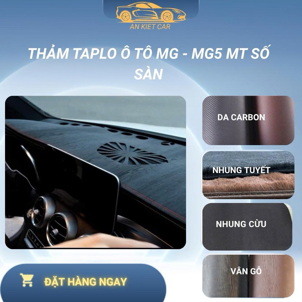 Thảm trải taplo MG5 MT SỐ SÀN chống nóng, bảo vệ mặt taplo xe đế hạt silicol chống trơn trượt
