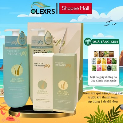 Dầu Gội Xả Voudioty Keratin X9 Cung Cấp Dưỡng Chất Phục Hồi Tóc Hư Tổn Nặng 500ml và 1000ml