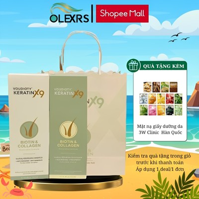 Cặp Gội Xả Voudioty Keratin X9 Cung Cấp Dưỡng Chất Phục Hồi Tóc Hư Tổn Nặng 500ml/ 1 Chai